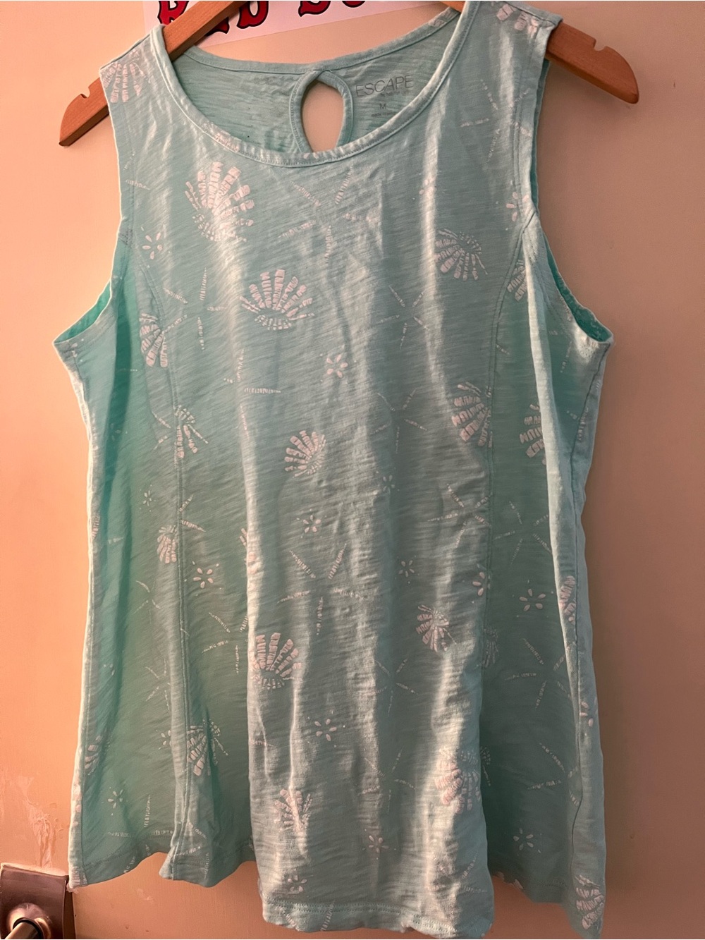 Habitat Mint Shell-Print Sleeveless Tunic